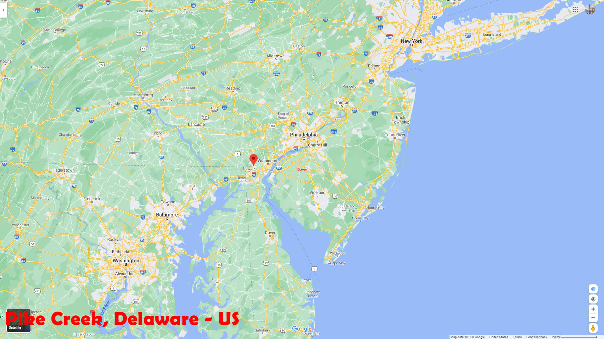 Pike Creek Neighbourhood Carte Delaware EU